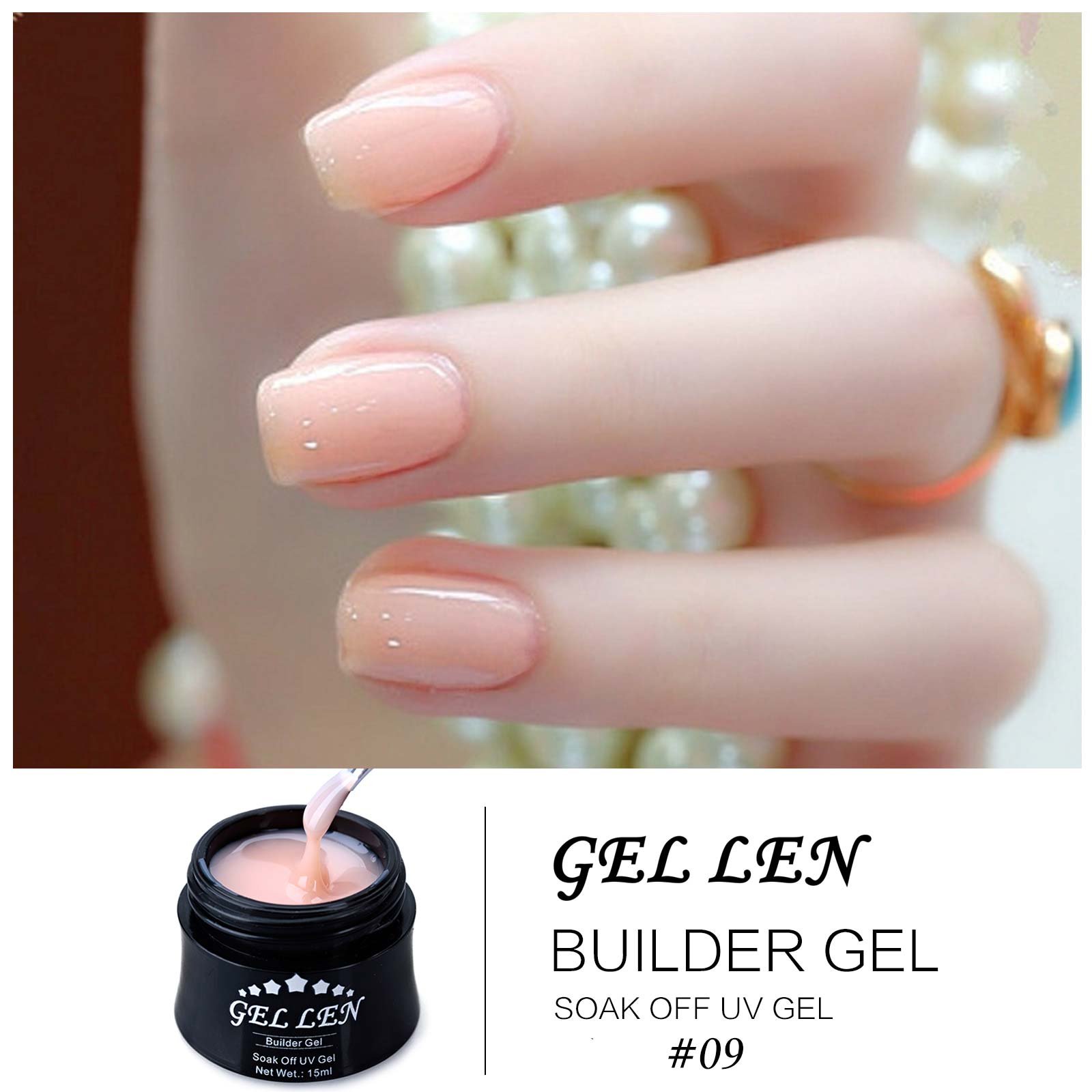 Gellen Professional Extension Poly Gel Soak Off UV Builder Gel Set