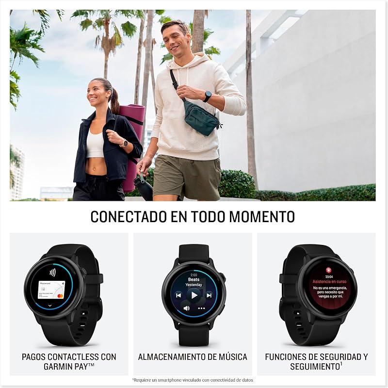 Vívoactive 6, Relógio Inteligente com GPS, Ecrã AMOLED, Funcionalidades de Saúde, Treinos de Mobilidade, Treino Avançado do Sono e até 11 dias de autonomia, Cinzento, Exclusivo da Amazon