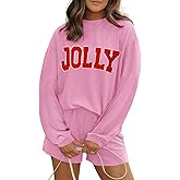 Deer Lady Two Piece Sets for Women 2026 Fall Outfits Ribbed Long Sleeve Top and Shorts Pajama Pocketed Matching Lounge Set