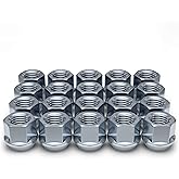 White Knight 1304-1S-20AM 1/2-Inch-20 Thread Size Open End Bulge Acorn Lug Nut, Zinc, 20-Pack