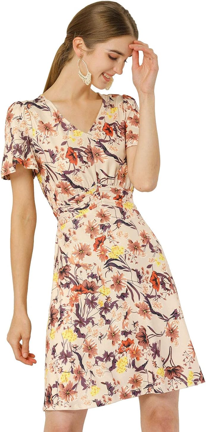 floral print flare dress