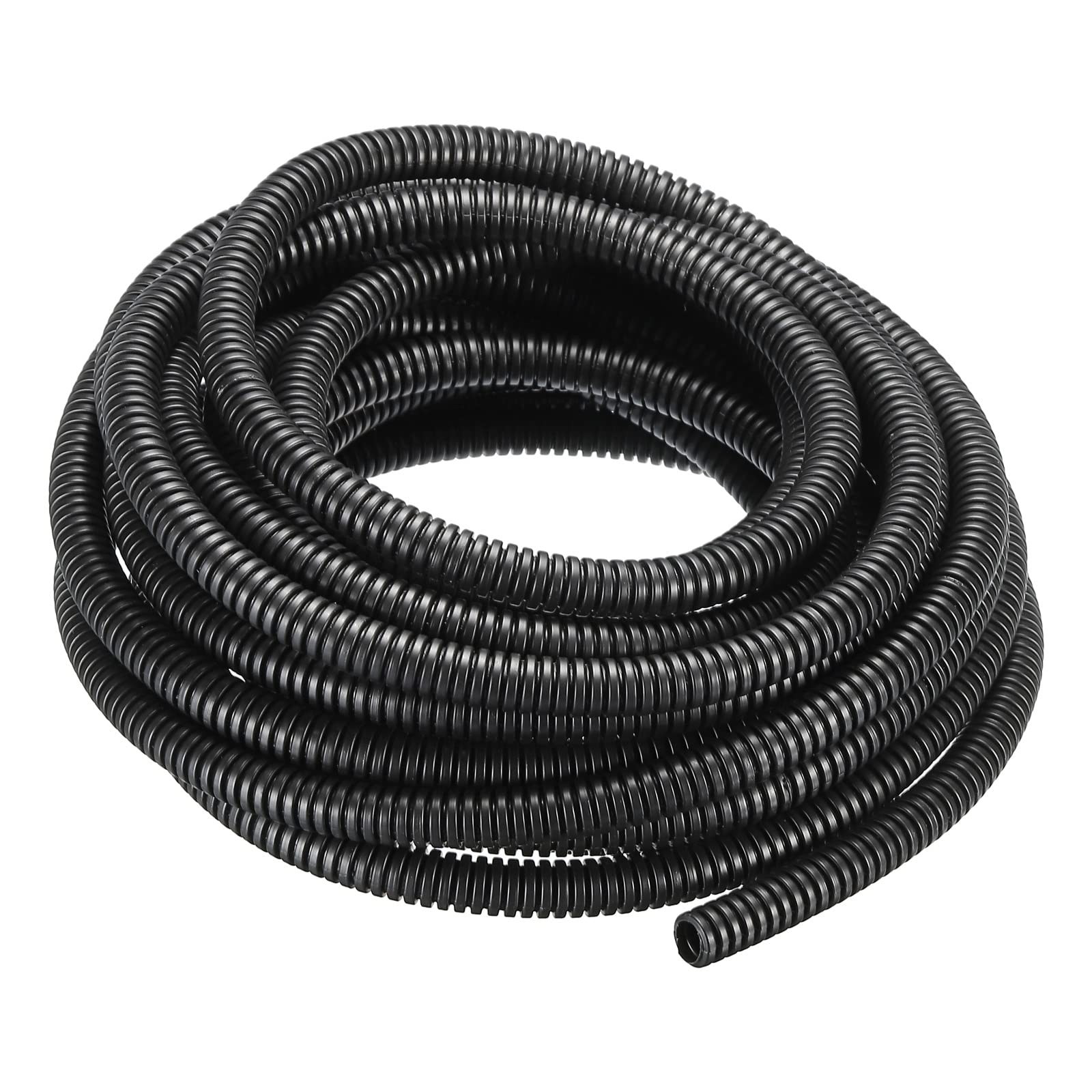 DMiotech 10mmx7mmx6m PP Non-Split Corrugated Tubing Indoor Outdoor Cord Management for Wrap Tidy Office Garden