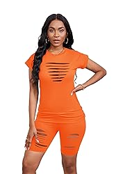 PINSV Women 2 Piece Outfits Summer Sweatsuits Track
