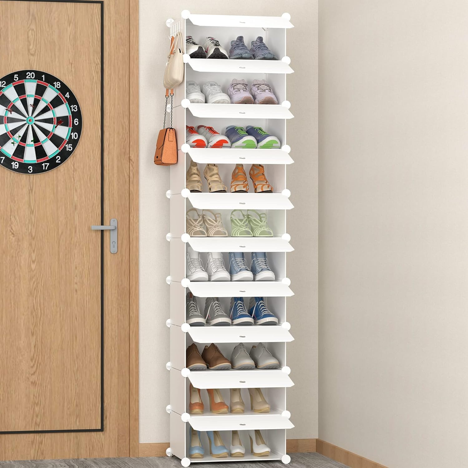 Photo 1 of HOMIDEC Shoe Storage, 10-Tier Shoe Rack Organizer for Closet 20 Pair Narrow Shoes Shelf Cabinet for Entryway, Bedroom and Hallway
