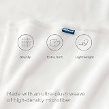 Bedsure Fleece Throw Blanket 130x150 cm Ivory Soft Warm Sofa Bed view 4