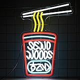 NINSNINT Send Noods Neon Sign, Ramen Neon Signs for