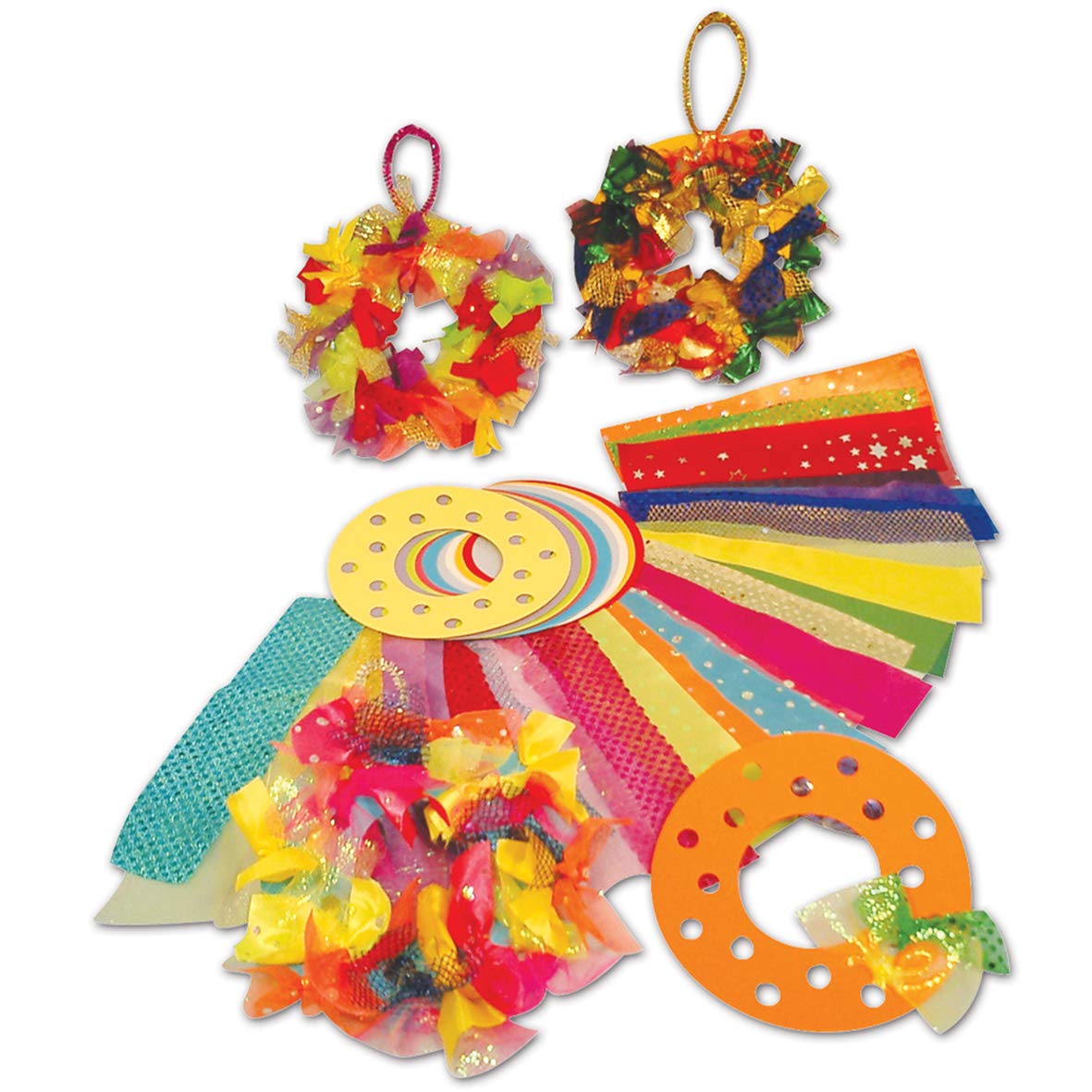 Springboard 10446 Tactile Wreaths Christmas Craft Activity (Pack of 30)