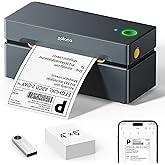 POLONO Bluetooth Thermal Shipping Label Printer, Wireless 4x6 Shipping Label Printer for Small Business, Support iOS, Android, Windows, Mac. Compatible with Amazon, Ebay, Shopify, Etsy, USPS (Grey)