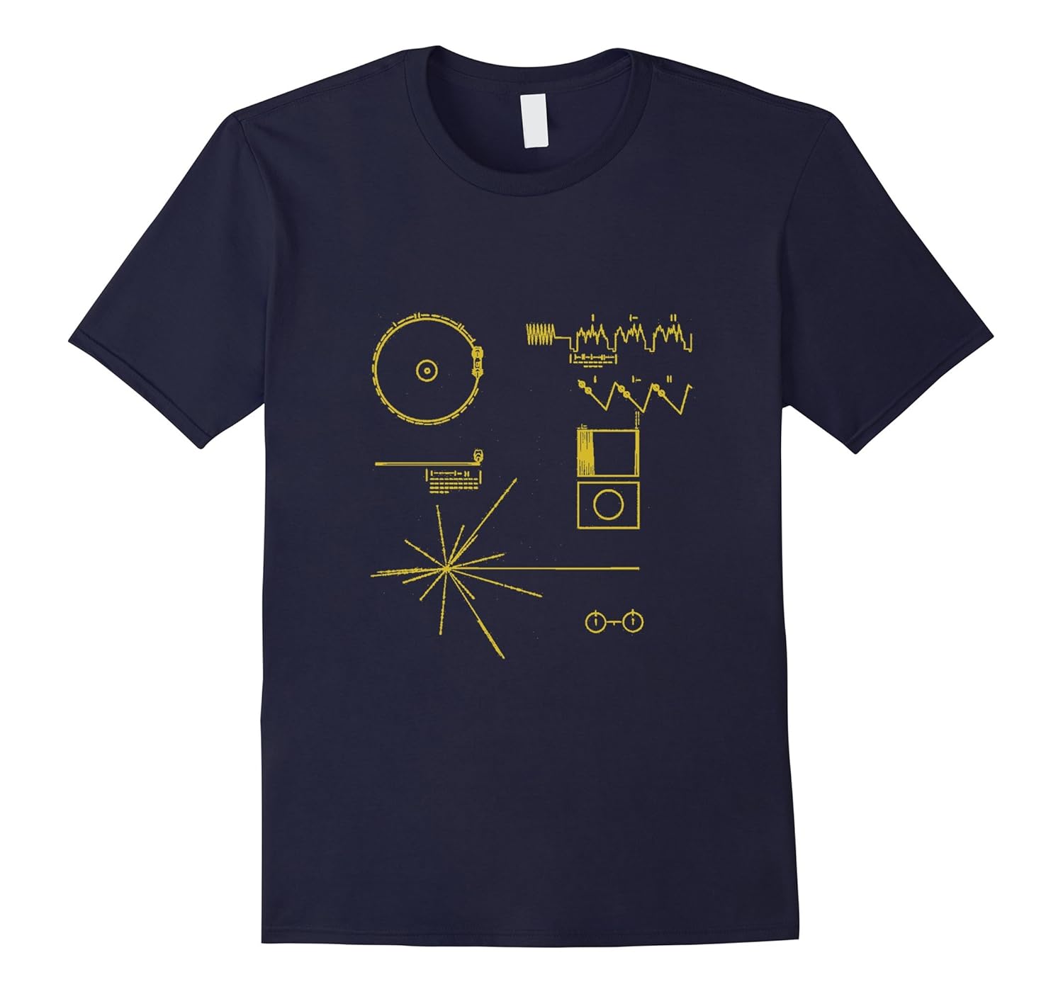 Voyager Golden Record retro vintage t-shirt-ANZ