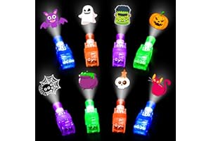MALHAII 40 Light Up Halloween Toys, Finger Lights Halloween Party Favors Bulk for Kids Halloween Goodie Bag Fillers Basket Stuffers Halloween Treats Non Candy Party Favor Bags Classroom Prizes Party Supplies