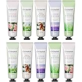 Cvirahll 10-Pack Hand Cream for Dry Cracked Hands, Moisturizing Hand Lotion Set, 5 Natural Scents Valentines Day Gifts for Her, Ideal Gift for Birthdays