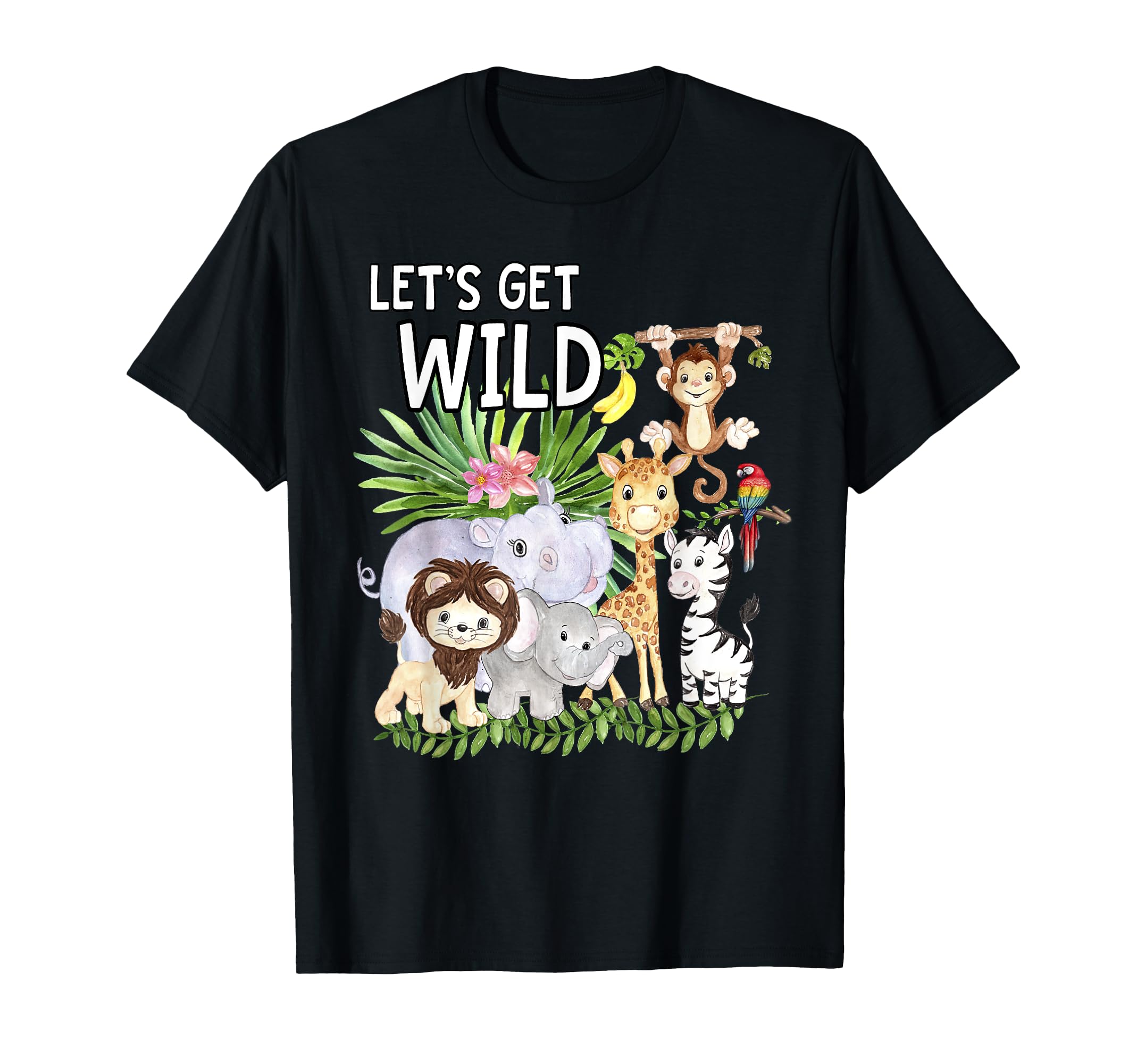 Photo 1 of Male Size M--Let's Get Wild Zoo Animals Safari Party A Day At The Zoo T-Shirt