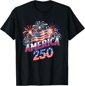 250 Years America Anniversary 250th Independence Day Freedom T-Shirt