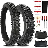 SHIQINHA 90/100-14 70/100-17 Dirt Bike Tire for Yozma in 10 Pro Ebike KX85 | Rear and Front 3.00-14 2.75-17 Inner Tube Set for TTR125 KLX125 KLX140 RM85 Pit Bike Off Road, Motorcycle Tire Spoons Kit