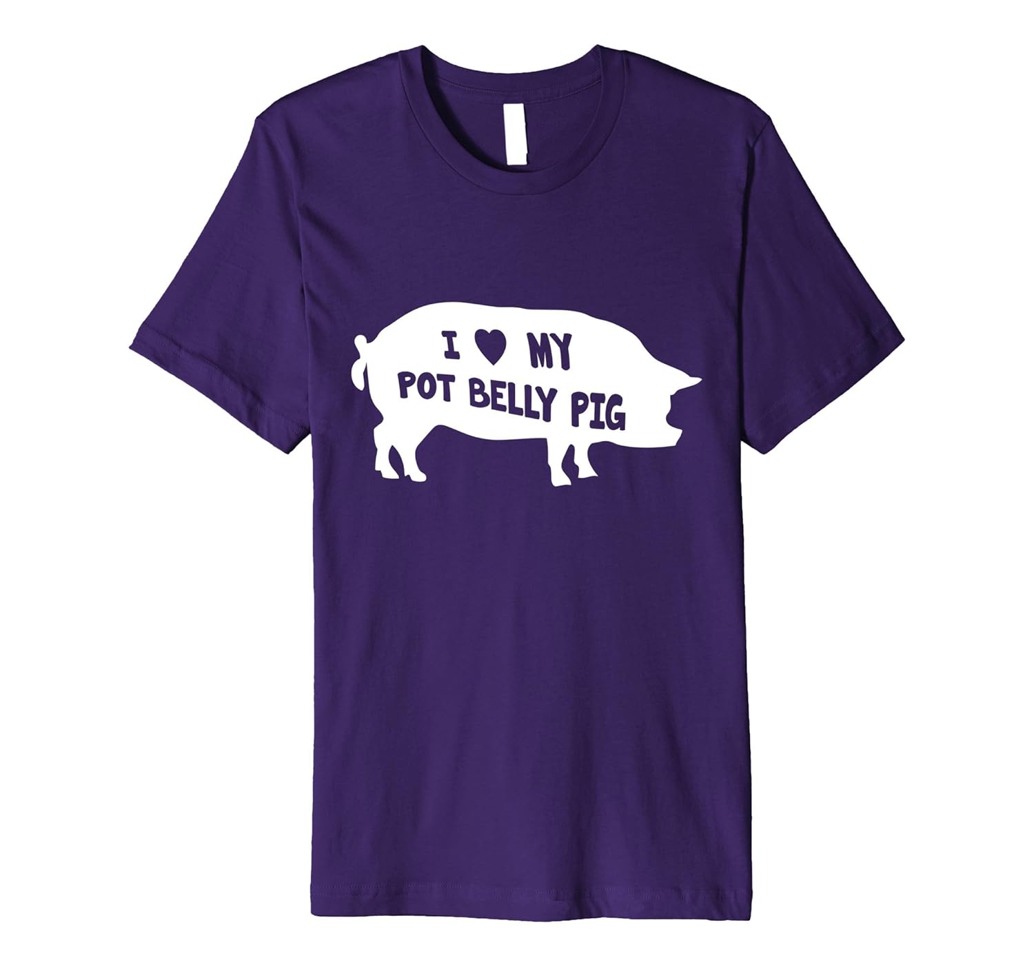 I Love My Pot Belly Pig Farm Animal Pet T-Shirt-ANZ