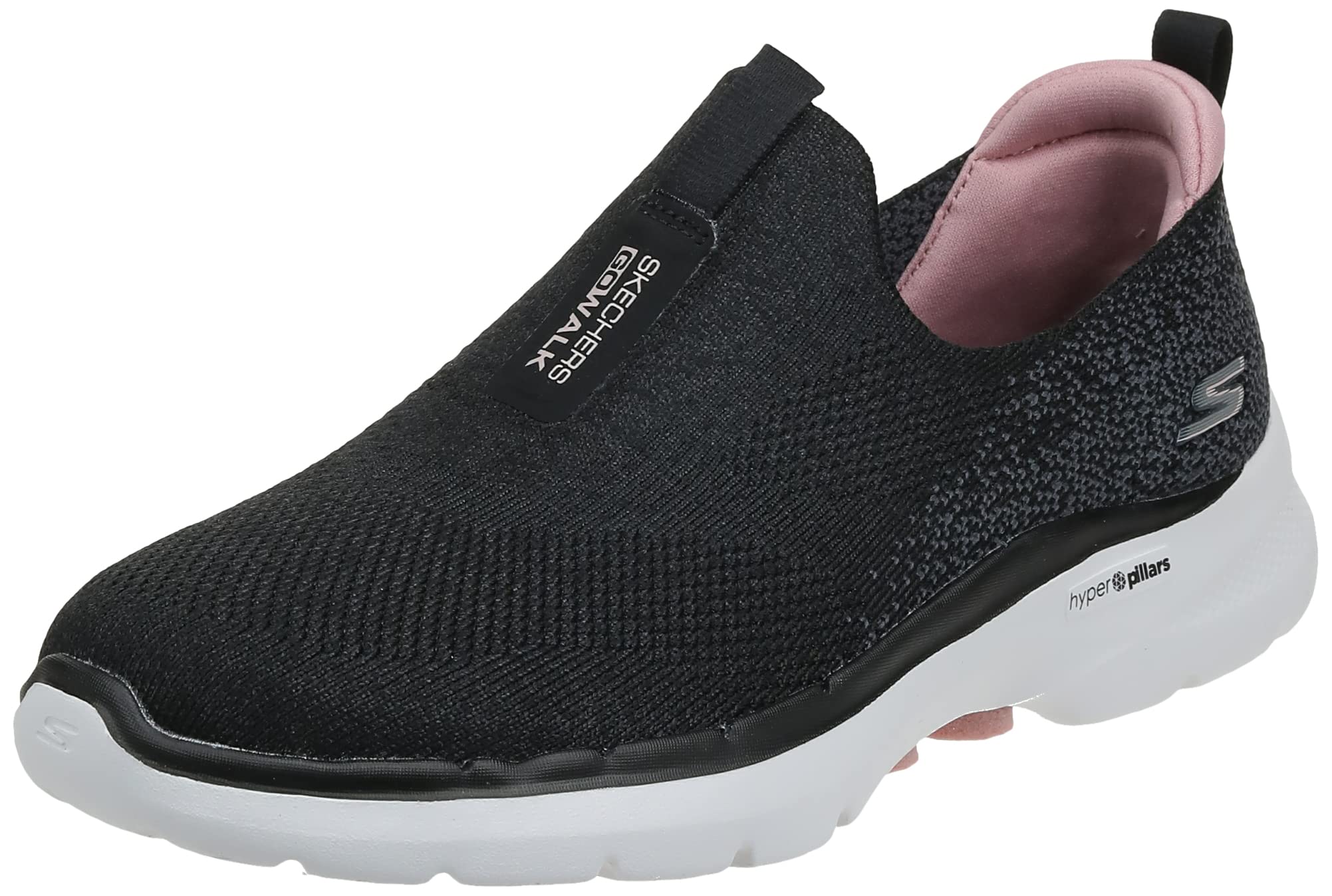 Skechers Performance Women's GO Walk 6 - Glimmering, Black/Pink, 9 Image