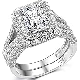 Mutian 1.75Ct Wedding Ring Engagement Ring Set, 14K Gold Plated 925 Sterling Silver Cubic Zirconia Infinite Anniversary Ring, Promise Rings for Her, Size 6-9