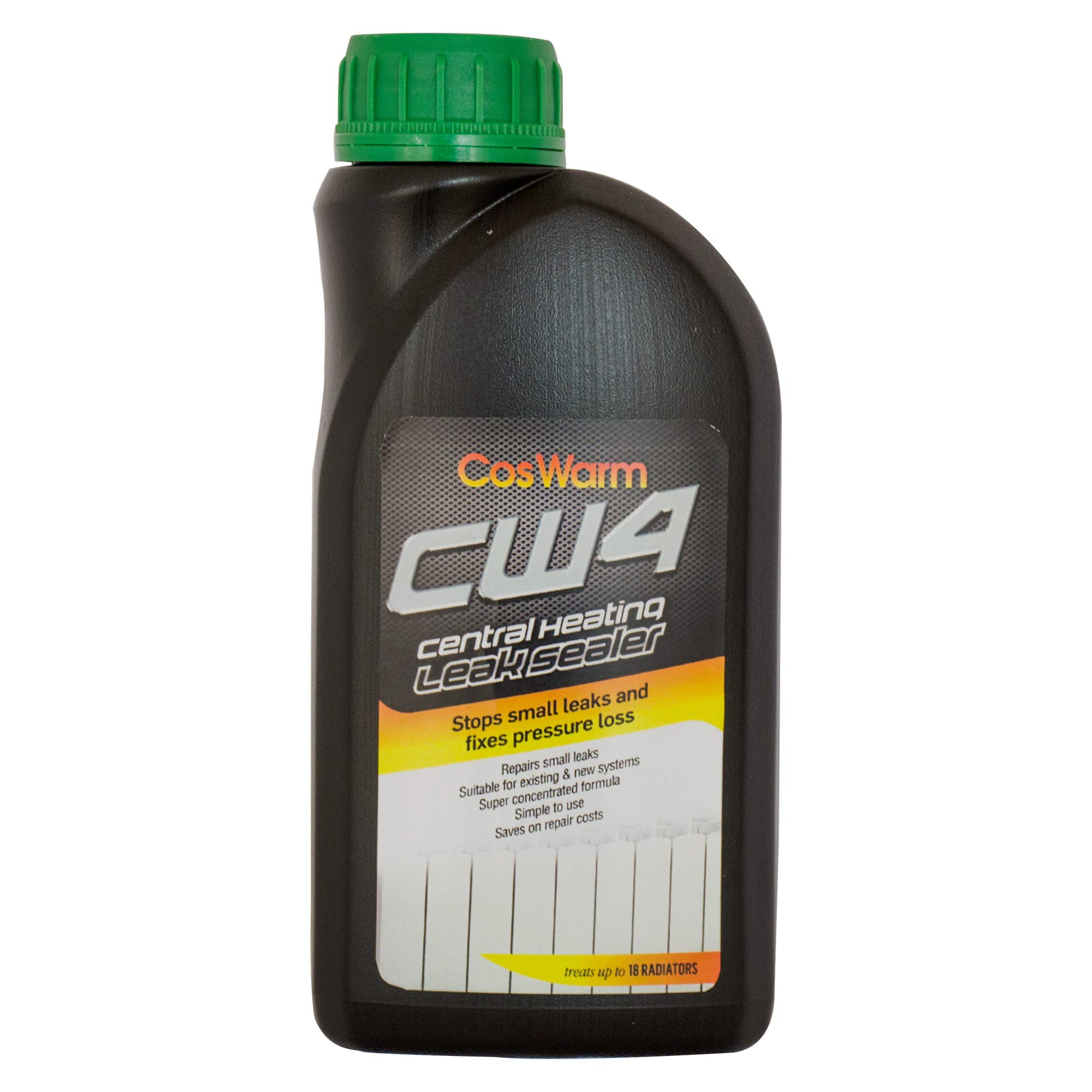 CosWarm CW4 Central Heating Leak Sealer - Treats Up to 18 Radiators - Stops Leak - Boiler Leak Repair & Sealant - Stops Minor Leaks & Weeps, Fixes Pressure Loss & Leaking Pipes - Underfloor Heating