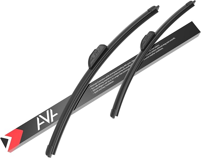 AVA Silicone frameless wipers with water-repellent silicone strip and quiet wiping
