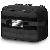 Jueachy Tactical Molle Pouch Large Admin Bag Utility Tool Pouches Molle Attachment EDC Pouches Expandable Molle Accessories Organizer Medical Pocket U.S.A Patch Included