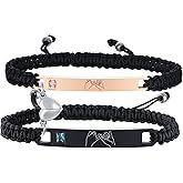 MEALGUET Personalized Couple Bracelet Customized Couple Bracelets Set Mutual Attraction Custom Name Relationship Bracelet Personalized Gift for Men Women