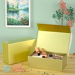RYDDOY Gold Gift Box, 9.5x6x3'' Gift boxes for