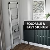 KINGRACK Folding Step Ladder 5 Steps with Handrail Aluminium 150 kg view 7