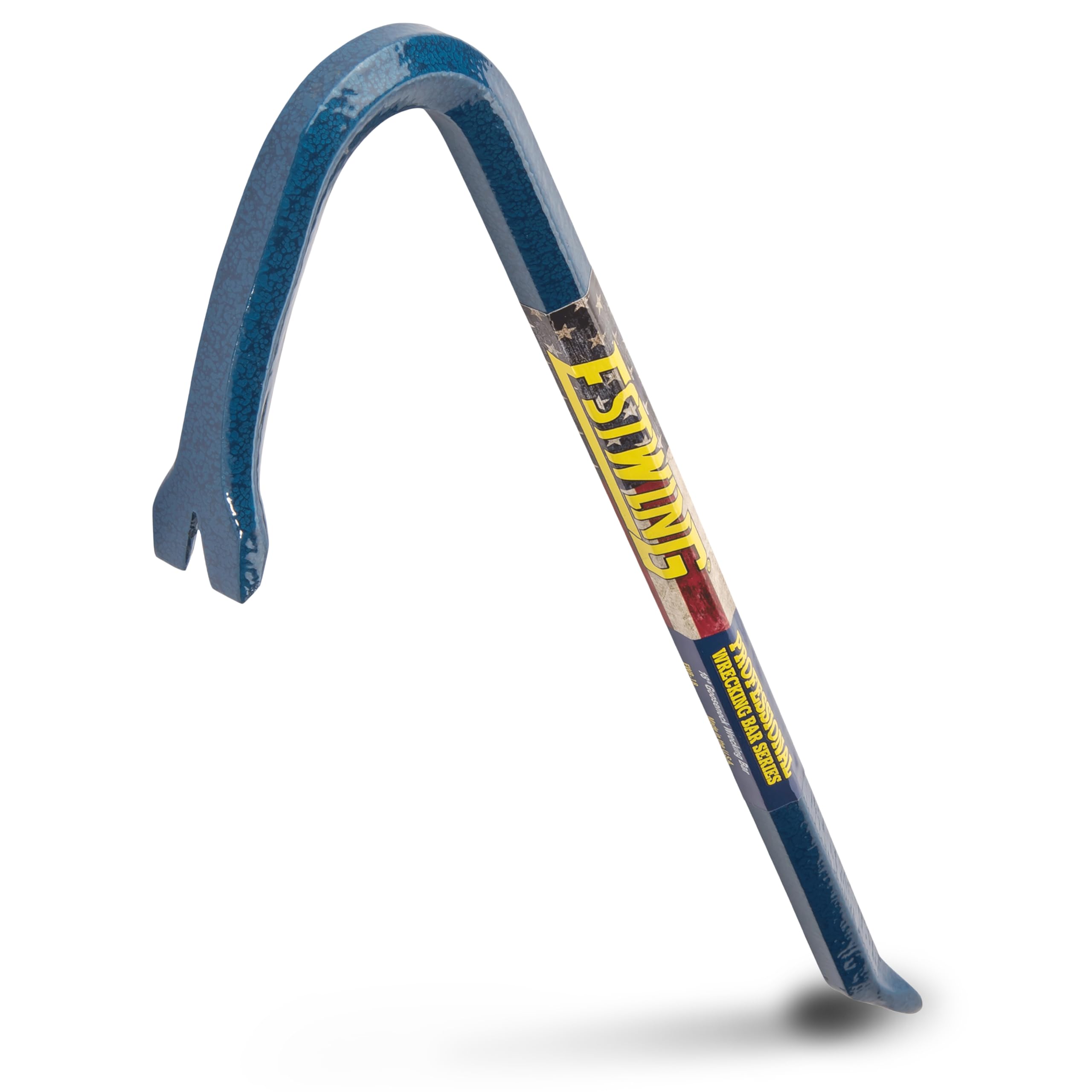 ESTWING Gooseneck Wrecking Bar - 5/8" x 18" Pry Bar with Angled Chisel End & Forged Steel Construction - EWB-18
