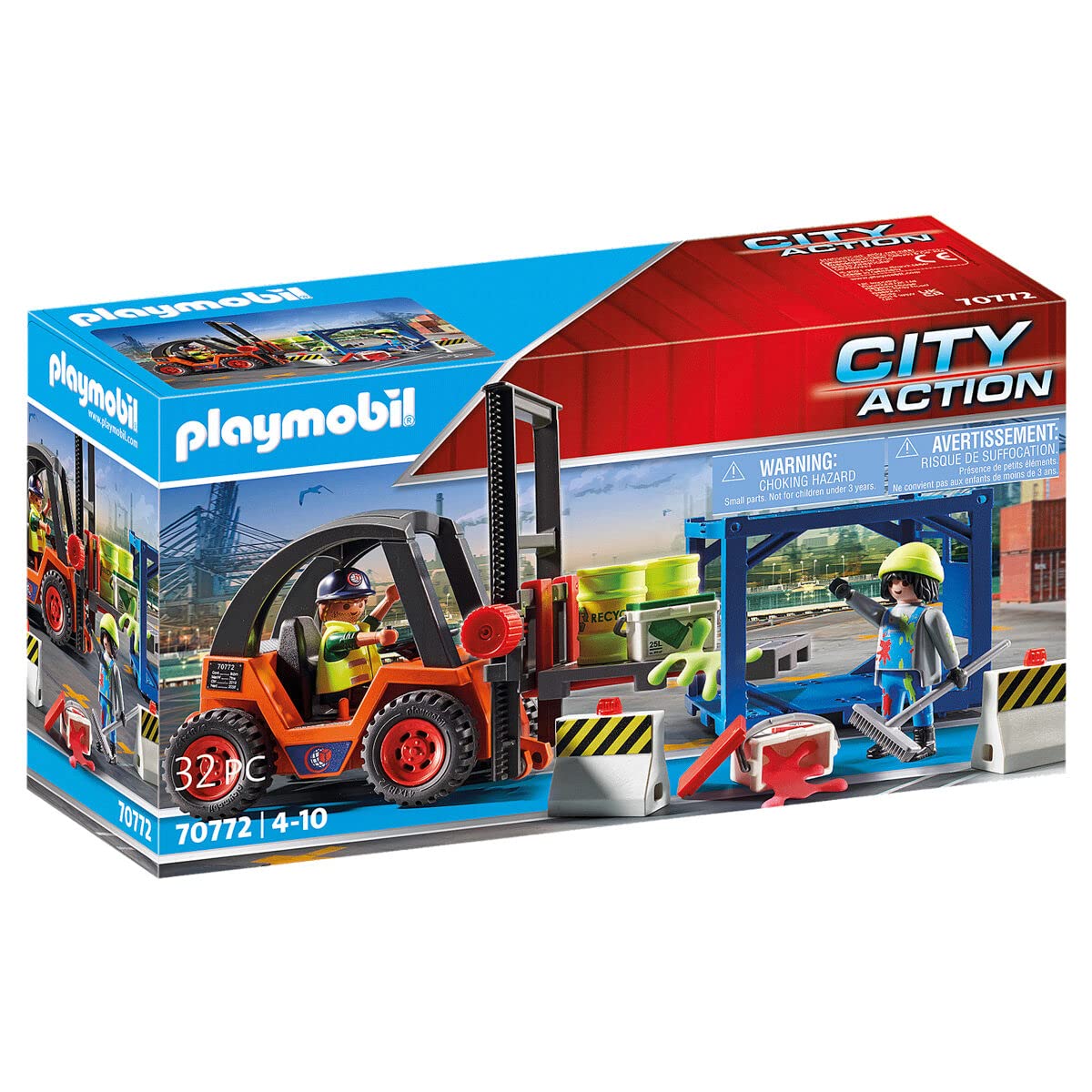 Playmobil City Action 70772 Forklift with Freight, for Children Ages 4+
