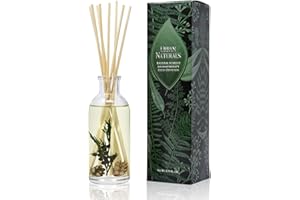 Urban Naturals Balsam Forest Reed Diffuser Oil Set - Real Juniper and Pine Cones – Fragrance Notes of Fraser Fir, Evergreen, Pine, Woodsy Cedar and Sandalwood – Vegan 3.75 Ounces – Made in The USA