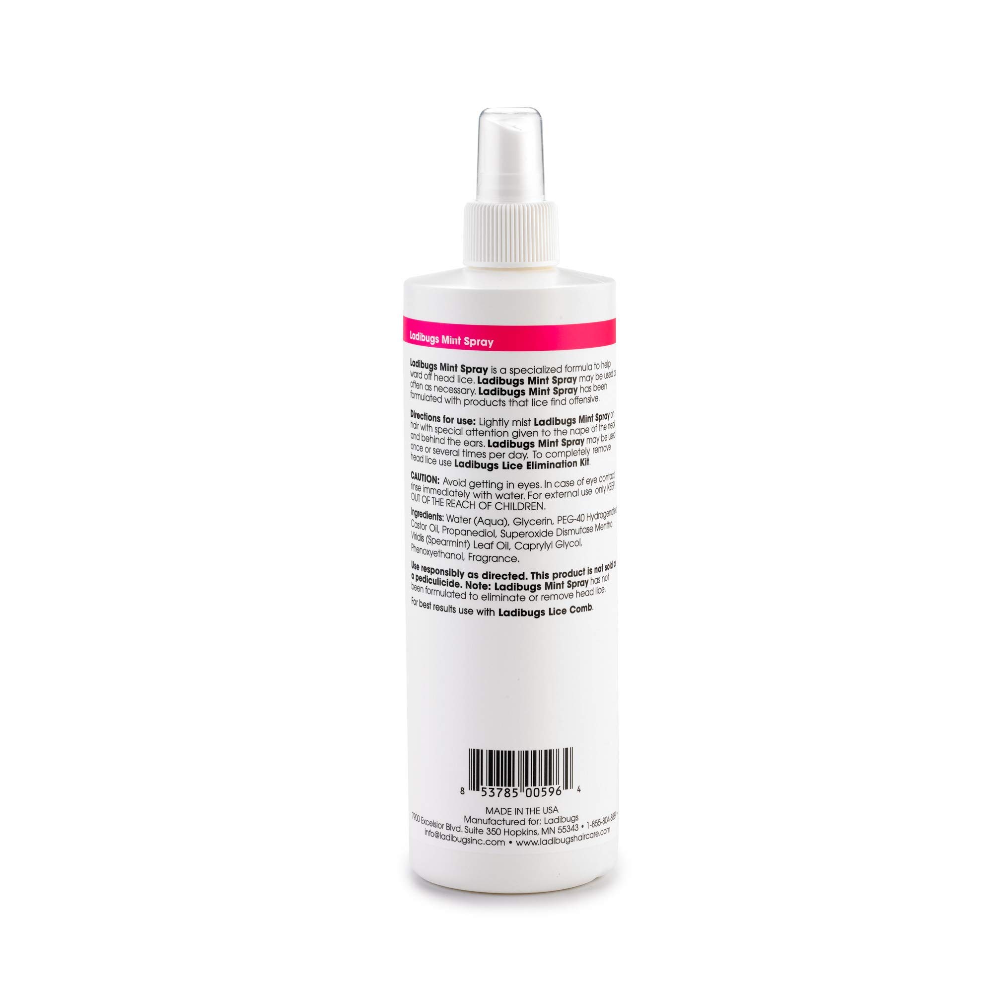 Lice Prevention Mint Spray Large 16oz | Natural Ingredients | Highly Effective | Daily Use