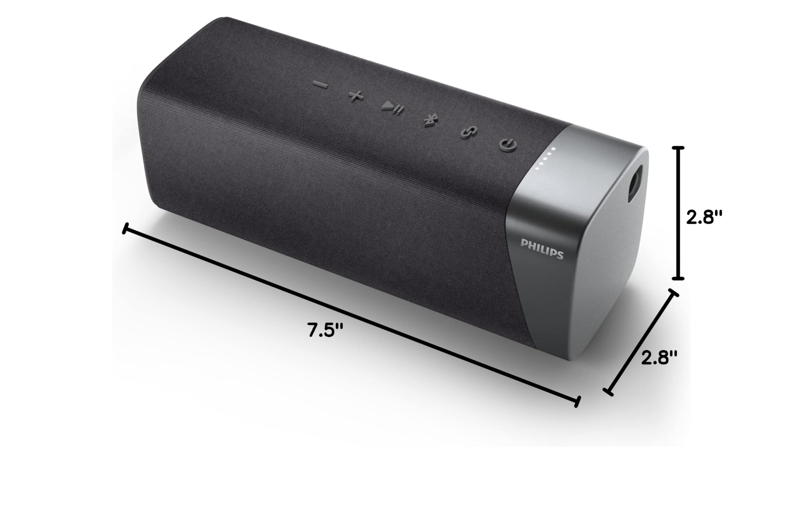 Philips S5505 Wireless Bluetooth Speaker with Large Bold Sound, Up to 12 Hours Playtime, IPX7 Waterproof, Medium, TAS5505