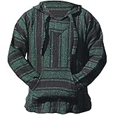 Del Mex Mexican Baja Hoodie Hippie Surf Poncho Sweater Sweatshirt Pullover Jerga