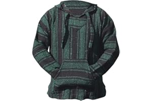 BAJA DIRECT Del Mex Mexican Baja Hoodie Hippie Surf Poncho Sweater Sweatshirt Pullover Jerga
