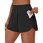 BMJL High Waisted Shorts with Side Pockets 2.5" Gym Shorts for Women Breathable Running Workout Shorts