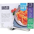 HMR Cheese and Basil Ravioli Entrée | Pre-packaged Lunch or Dinner | Ready to Eat | Vegetarian | 10g of Protein | Low Calorie Food | 8oz Serving per Meal | Pack of 6