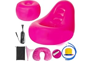 SLOWN BBL Chair - Inflatable BBL Mattress with Hole After Surgery for Butt Sleeping, Brazilian Butt Lift Recovery, BBL Chair Hole with Built-in Electric Air Pump, Neck Pillow and Urination Device