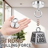 FINDMAG Fishing Magnet 90KG 200LB Neodymium Rare Earth with Eye Bolt 1.76in view 6