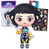 Kpop Demon Hunters Zoey Refrigerator Magnet Set - Bundle with 3D Zoey Magnet for Fridge, Whiteboard, Locker, Classsroom, Kitchen, More Plus Stickers | Kpop Demon Hunters Magnetic Decor