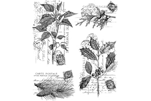 Tim Holtz Tampons étirables 17,8 x 21,5 cm Collage festif