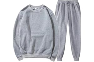 WWPPAION Men'S Tracksuits 2 Piece Set Casual Outfits Crewneck Sweatshirt Tracksuit & Joggers Sweatpants Sweatsuit Set
