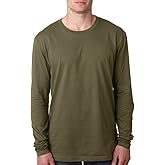 Next Level Men's Cotton Long-Sleeve Crew L MILITARY GREEN