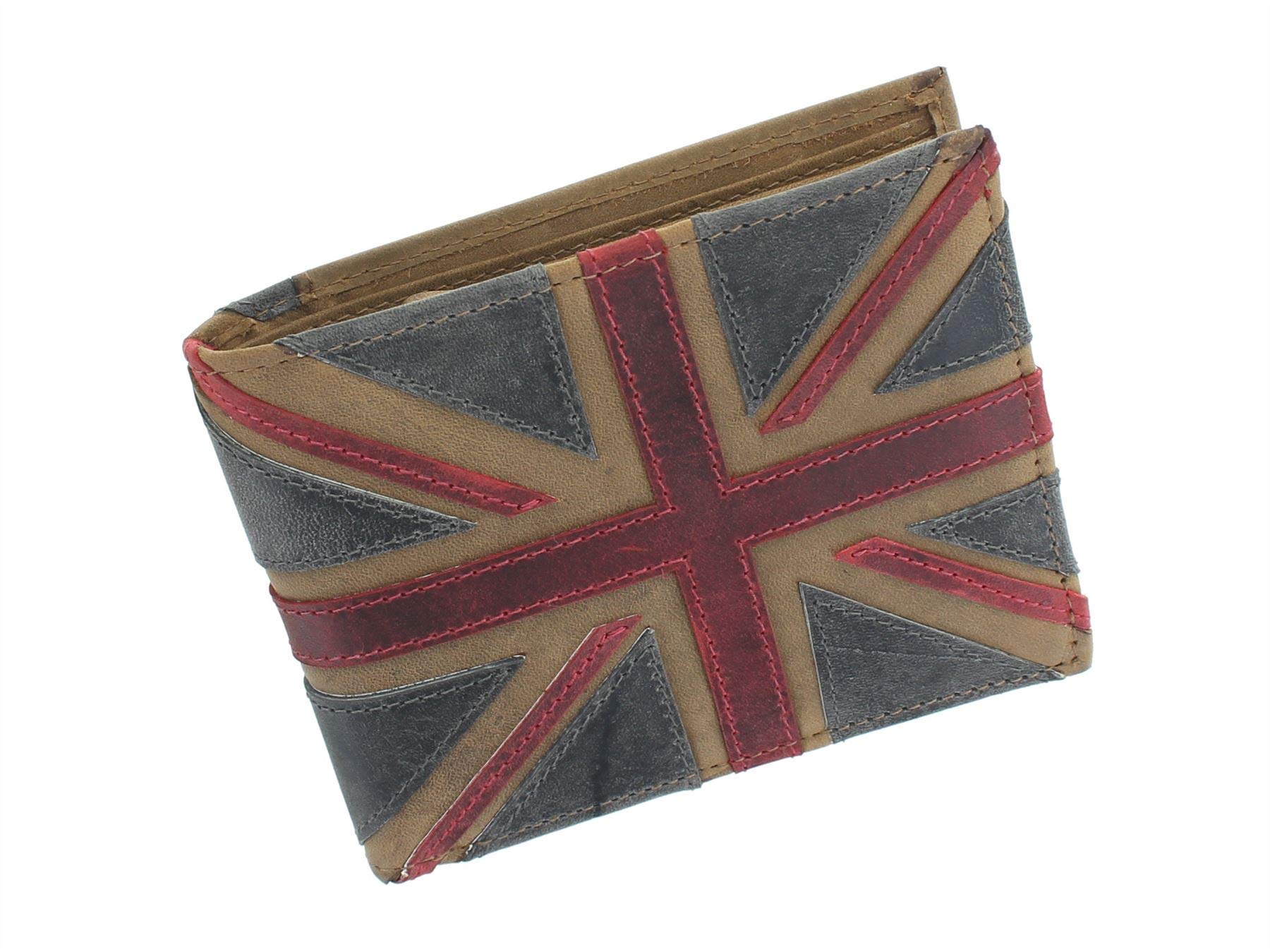 Mala Leather Union Jack Collection Leather Wallet RFID Blocking 197_29 Brown