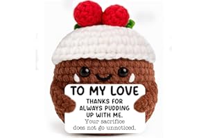 AVBODA Mini Anniversary Romantic Gifts for Him Her Boyfriend Girlfriend To My Love Handmade Crochet Pudding for Birthday Christmas Valentines Wedding Gift for Men Women Couples Husband Wife I Love You Gift