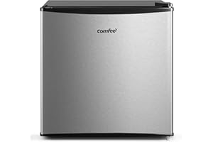 COMFEE' 1.7 Cubic Feet All Refrigerator Flawless Appearance/Energy Saving/Adjustale Legs/Adjustable Thermostats for home/dorm/garage Silver