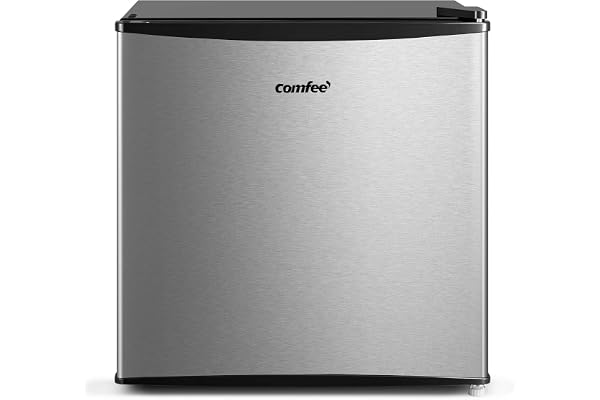 COMFEE' 1.7 Cubic Feet All Refrigerator Flawless Appearance/Energy Saving/Adjustale Legs/Adjustable Thermostats for home/dorm/garage Silver