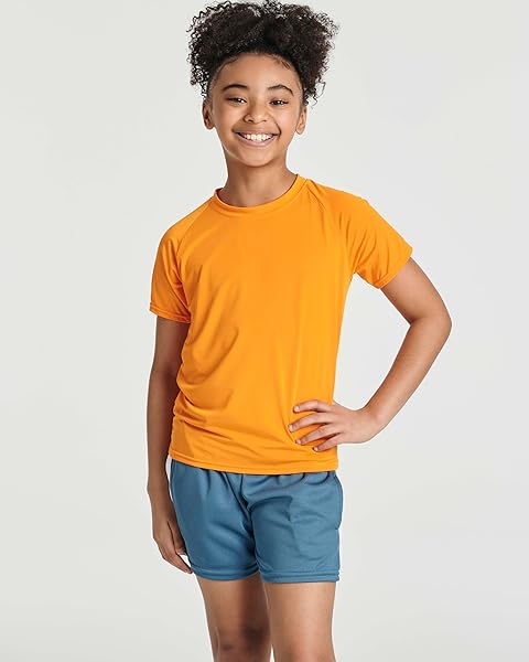 5 PACK GIRLS SHORT SLEEVE RASHGUARD SWIM SUIT WEAR RASH GUARD TOP NEON SHIRTS SURF RASHGUARD KIDS SHIRT SUN ATHLETIC NIÑOS, 8-10