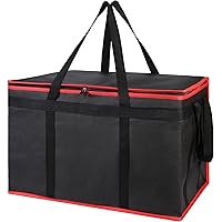 Bodaon Insulated Food Delivery Bag - Hot & Cold Meal Carrier, Catering/Doordash Pizza Warmer, Grocery Tote, Cooler Bag for Pa