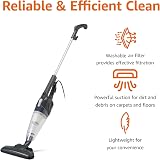Amazon Basics 2-in-1 Corded Upright Vacuum Cleaner ECO Motor Lightweight Black view 3