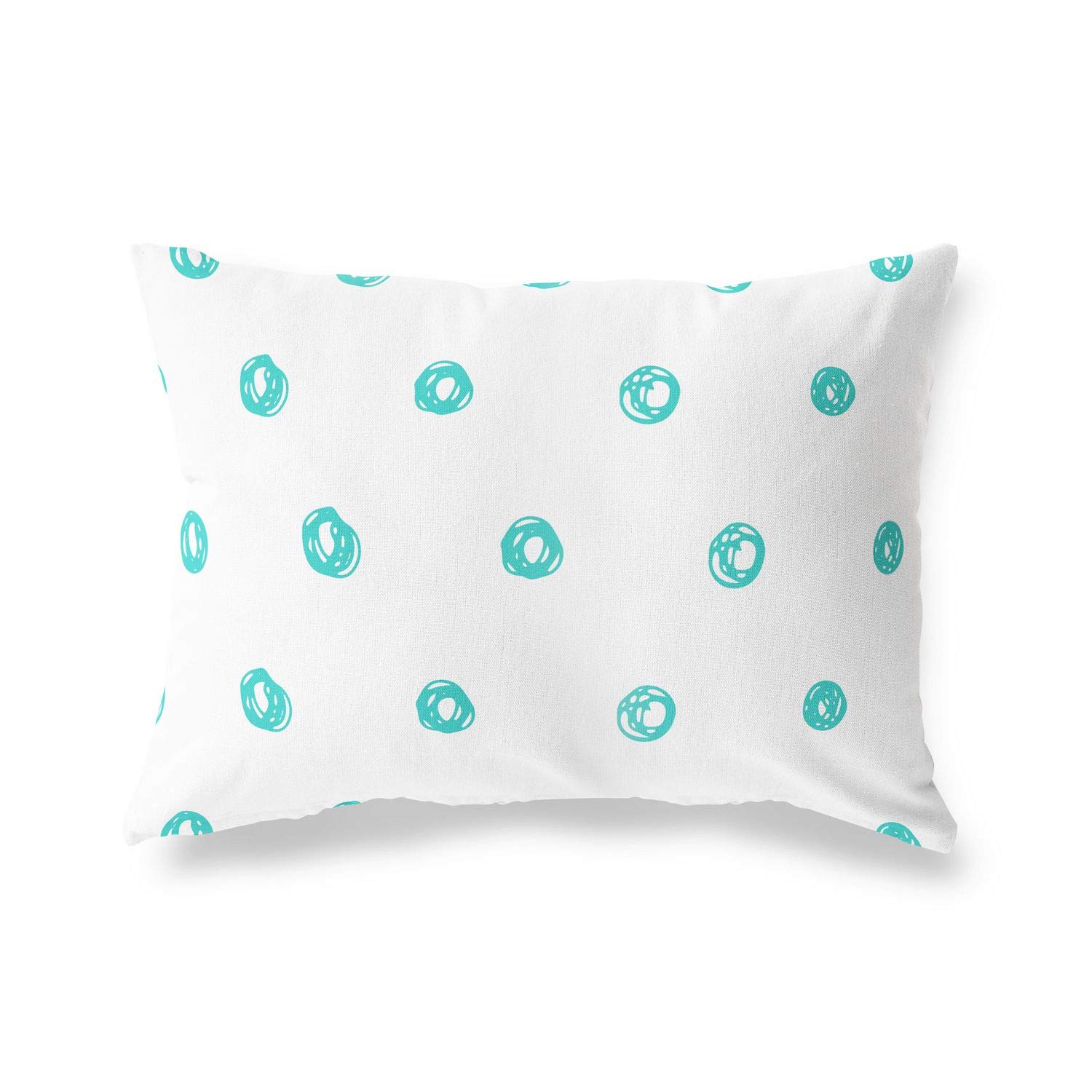 BonaMaison Decorative Cushion Cover, Turquoise-White Throw Pillow Covers, Home Decorative Pillowcases for Livingroom, Sofa, Bedroom, Size: 45X60 Cm - Designed and Manufactured in Turkey